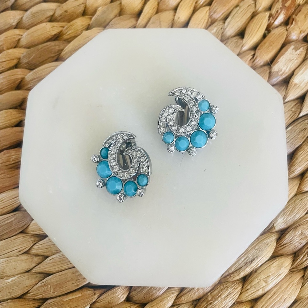 Banana Republic Art Deco Clip Earrings